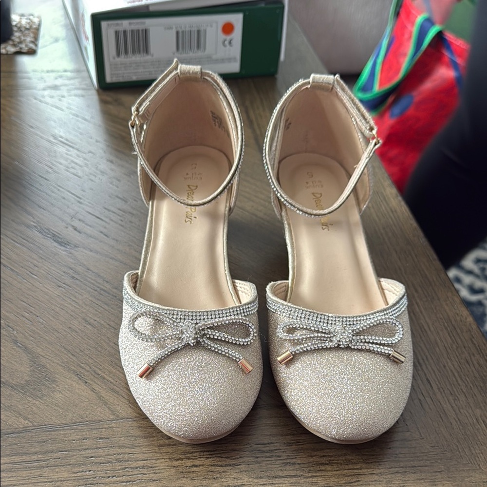 Elegant Cream Glitter Women's Shoes